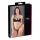 Cottelli - open bh met bandjes en ringen - string - zwart - 85C/L