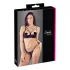 Cottelli - open bh met bandjes en ringen - string - zwart - 85C/L