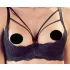Cottelli - open bh met bandjes en ringen - string - zwart - 85C/L