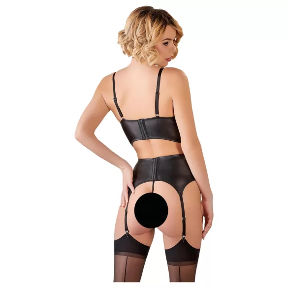 Abierta Fina - lingerie set - kant met bandjes - zwart - 85B/L