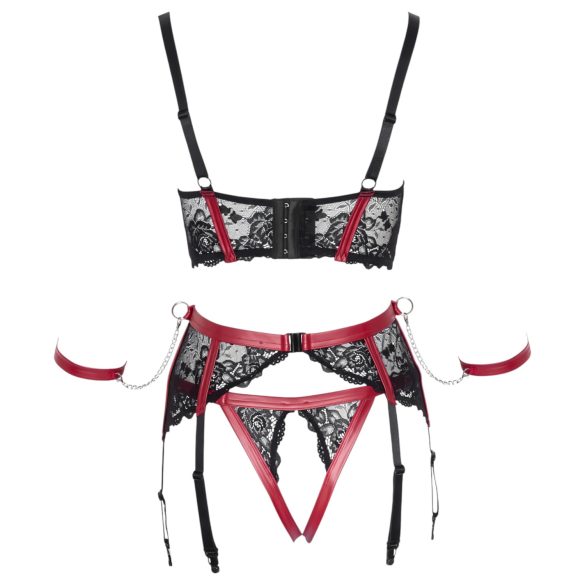 Cottelli Bondage - Mat, kanten push-up set (rood)