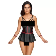   Cottelli Bondage - lingerie set met handboeien - glanzend zwart