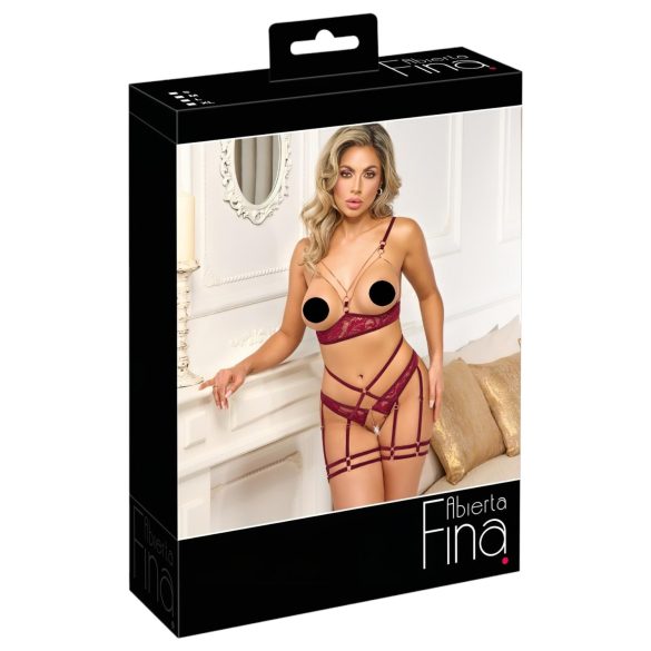 Abierta Fina - Ketting BH-set (rood)