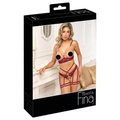 Abierta Fina - open bh set - met ketting - rood - M