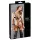 Cottelli Bondage - bodyharnas bikini - glanzend - zwart - M