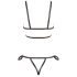Cottelli Bondage - Glanzend harnas bikini (zwart) - M