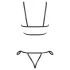 Cottelli Bondage - bodyharnas bikini - glanzend - zwart - L