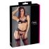 Cottelli - open lingerieset - kant - zwart - XL