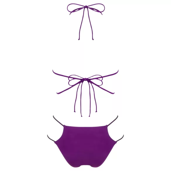 Obsessive Balitta - glanzende halter bikini (paars) - M