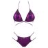 Obsessive Balitta - glanzende paarse nekband bikini - M