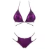 Obsessive Balitta - glanzende halter bikini (paars) - M