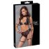 Cottelli Bondage - Beha set met netstof (zwart)