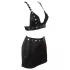 Cottelli - kunstleren top en minirok set (zwart) - L