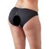 Cottelli Plus Size - Opengewerkte kanten slip (zwart) - 3XL