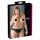 Cottelli Plus Size - Opengewerkte kanten slip (zwart) - 4XL