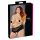 Cottelli Plus Size - Kanten Parelslip Met Openkruis (zwart) - 3XL