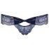 Obsessive Auroria - geborduurde damesstring met strik (blauw)