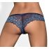 Obsessive Auroria - geborduurde damesstring met strik (blauw)