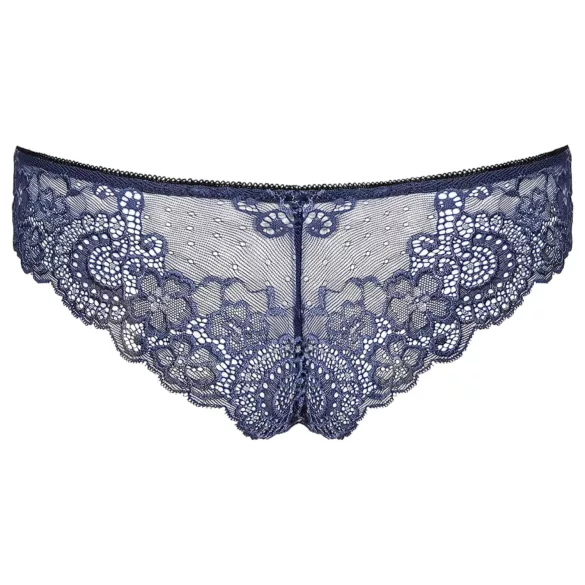 Obsessive Auroria - dames string - strikje geborduurd - blauw - L/XL