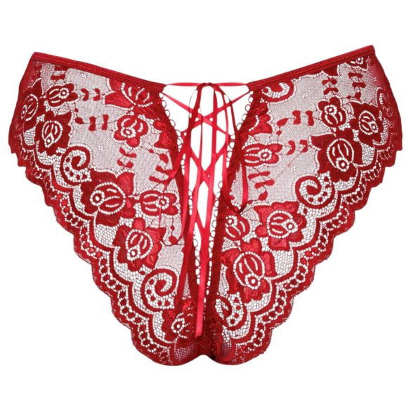 Cottelli - open kanten slipje (rood) - XL
