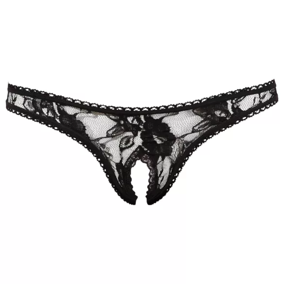 Cottelli - String slip dames - kant - zwart