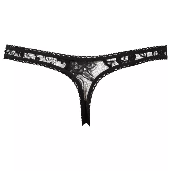 Cottelli - String slip dames - kant - zwart