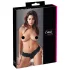 Cottelli - kanten string met verborgen parelketting (zwart) - L
