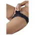 Cottelli - kanten string met verborgen parelketting (zwart) - L