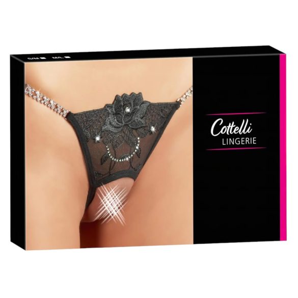 Cottelli - Glanzend bloem - open string
