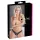 Cottelli - open slip met bloemen en parels - zwart - M
