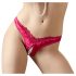 Cottelli - open damesstring met kralen en bloemen - rood
