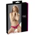 Cottelli - open damesstring met kralen en bloemen - rood - L