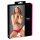 Cottelli - Open bloembeslag slipje met parels (rood) - XL