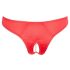 Cottelli - Open bloembeslag slipje met parels (rood) - XL