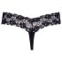 Cottelli - dubbele parel kanten string (zwart) - L