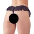 Cottelli - open string met parels en ruches - zwart - M