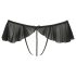 Cottelli - open string met parels en ruches (zwart) - L
