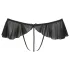 Cottelli - open string met parels en ruches - zwart - XL