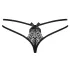 Obsessive Intensa - dames string - dubbele bandjes - kant - zwart - L/XL