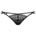 Obsessive Intensa - dames string - dubbele bandjes - kant - zwart - L/XL