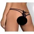 Obsessive Intensa - dames string - dubbele bandjes - kant - zwart - L/XL