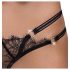 Cottelli - luxe open string met ring (zwart) - M/L