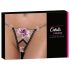 Cottelli - Luxe geborduurde lelie string (zwart-wit)