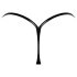 Noir - glanzend effect string (zwart) - L/XL