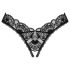 Obsessive Donna Dream - Opengewerkte kanten string (zwart)