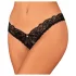 Obsessive Donna Dream - open string - kant - zwart - XL/XXL