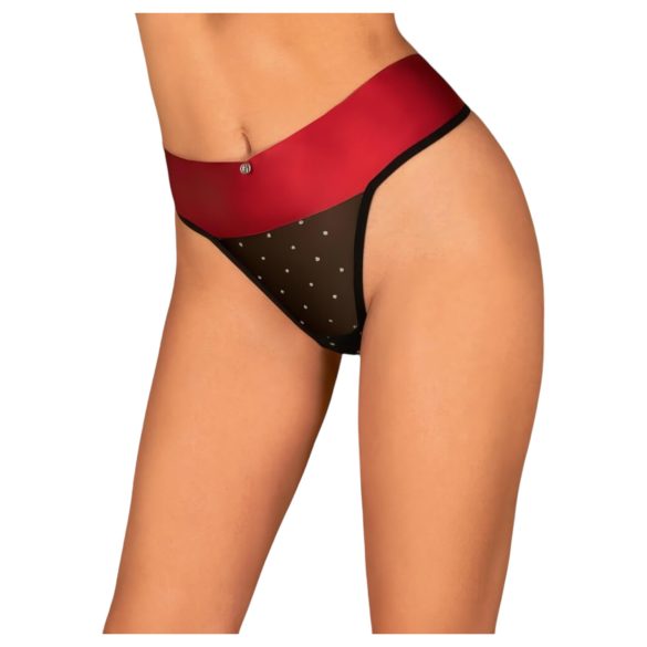 Obsessive Tienesy - rode string met strikje - L/XL