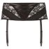 Cottelli Plus Size - kanten, veters jarretel (zwart)