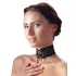 Cottelli - Brede kanten choker met vetersluiting - zwart
