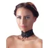 Cottelli - Brede kanten choker met vetersluiting - zwart